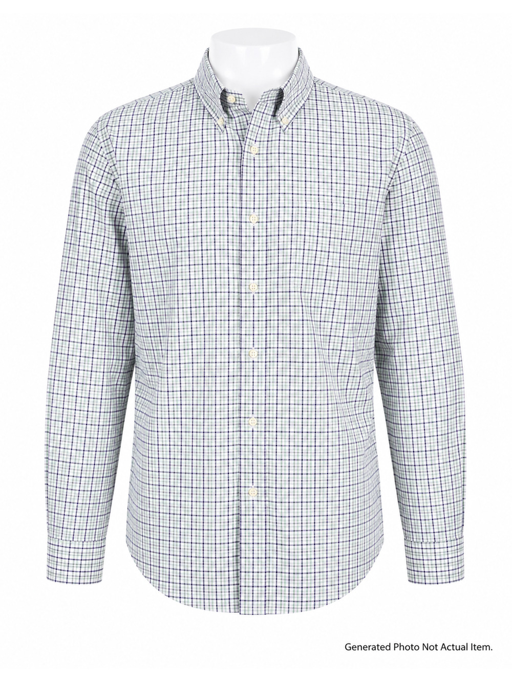 Plaid Oxford Shirt Work Casual Classic Button Down Big Tall Lands End 18